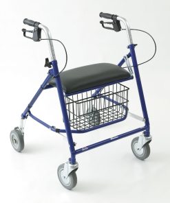 Giant Folding Rehab Walker with Standard Handles, Handbrakes & Seat 2 Castors / 2 Wheels