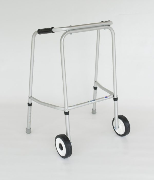 Standard Adjustable Walker SHORT- 2 Wheels / 2 Rubber Feet