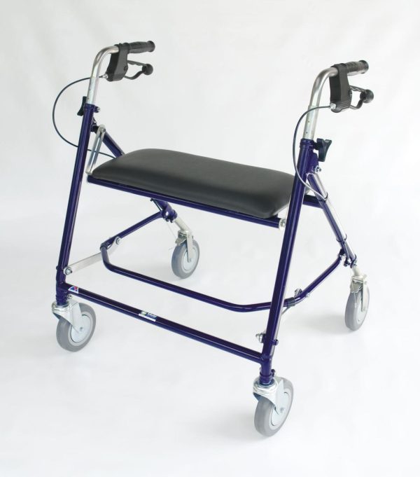 Super Giant Rehab Walker with Standard Handles Brakes & Seat 2 Castors / 2 Wheels