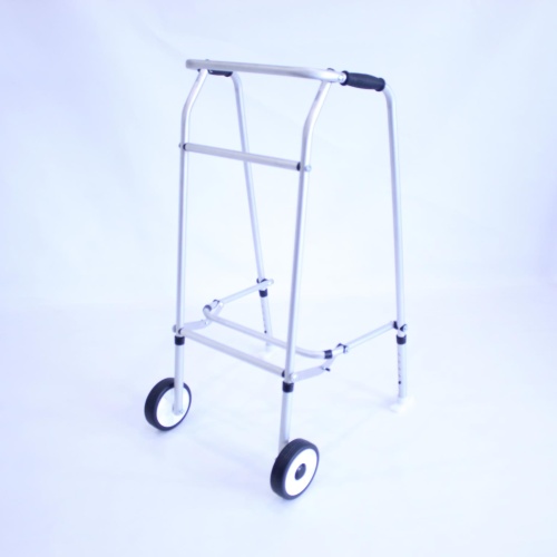 Aluminium Folding Adjustable Walker - Extra Tall - 2 Wheels / 2 Skis Aluminium Folding Adjustable Walker - Extra Tall - 2 Wheels / 2 Skis