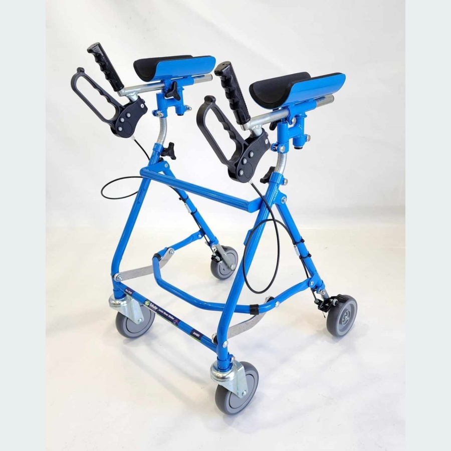Junior Rover Walker with Forearm Troughs & Brakes - 2 Castors / 2 Wheels
