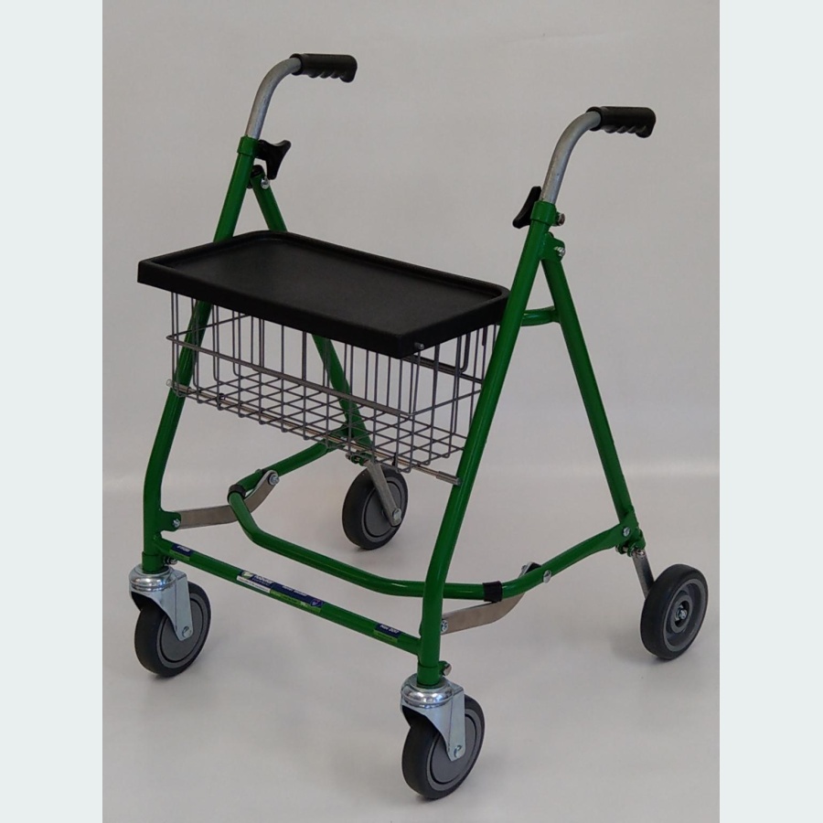 Rover Walker with Pram Handle & Left-Hand Brake - 2 Castors / 2 Wheels