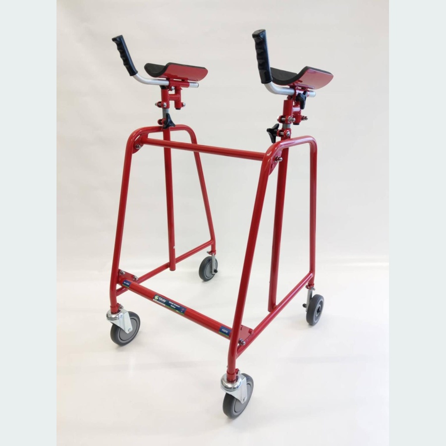 Rehab Walker with Forearm Troughs - 2 Castors / 2 Wheels