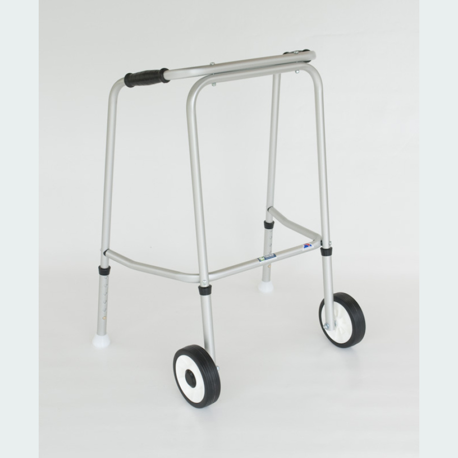 Standard Adjustable Walker - 2 Wheels / 2 Glide Feet