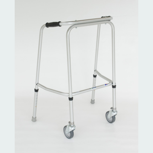 Standard Adjustable Walker - Short - 2 Castors / 2 Rubber Feet