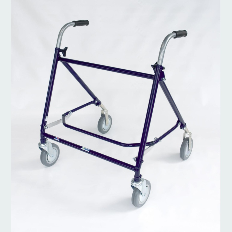 Super Giant Folding Rehab Walker with Standard Handles - 2 Castors / 2 Wheels