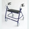 Seated Super Giant Folding Rehab Walker with Standard Handles & Brakes - 2 Castors / 2 Wheels