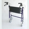 Seated Super Giant Folding Rehab Walker with Standard Handles & Brakes - 2 Castors / 2 Wheels