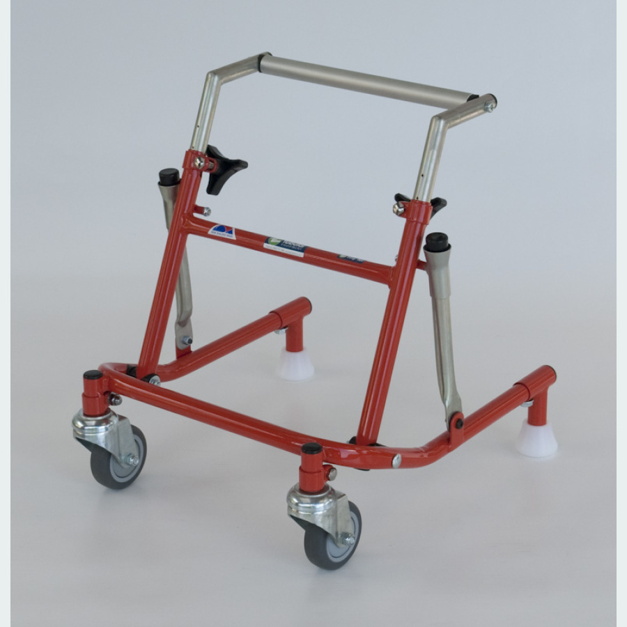 Tiny Tot Walker with Pram Handle - 2 Castors / 2 Glide Feet