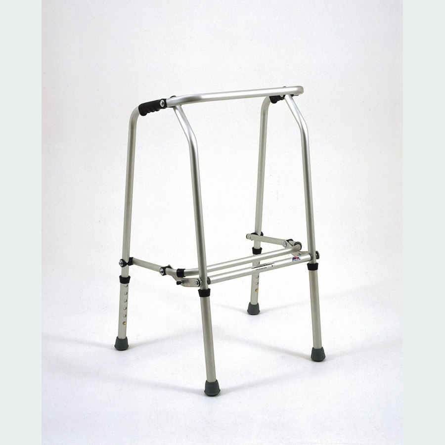 Aluminium Folding Adjustable Walker - 4 Rubber Feet