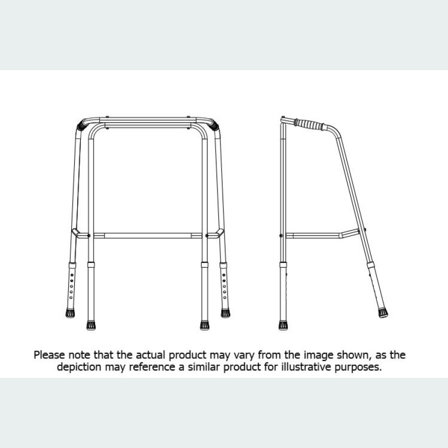 Bariatric Adjustable Walker - 4 Glide Feet